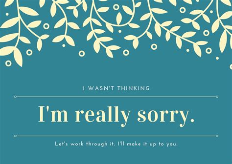 Apology Card Template